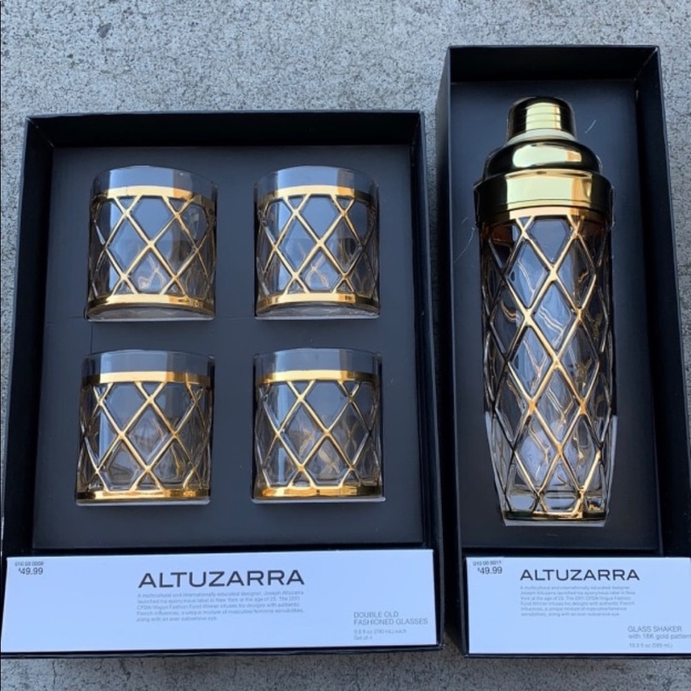 Altuzarra Glasses and Glass Shaker
